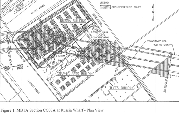 MBTA Section CCO3A at Russia Wharf Plan View.