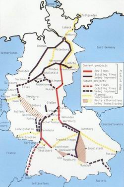 German new high-speed railway lines.