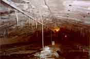 Build-up of Icicles in the Air Duct of Lehigh Tunnel No. 1.