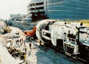 Setting of the TBM before the Southbound Tunnel excavation, October 1992.