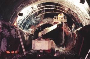 Shotcrete Canopy Installation under Voids.