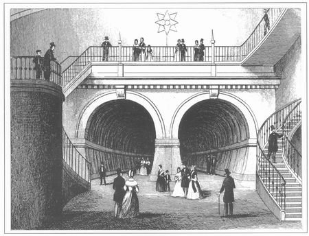 Historic View of the Thames Tunnel.