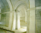 View of the architectural finishes to maintain the original style of the tunnels.