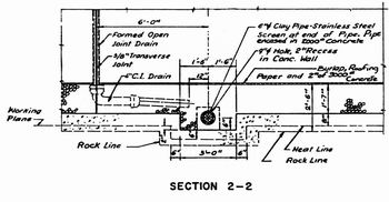 Drainage Section showing gravel pocket.