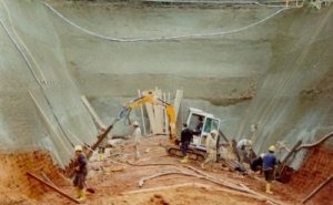 Ramming of I-Beams for the Doorframe Slab construction