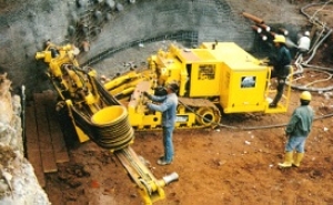 Start of the horizontal borehole installation of for the Barrel Vault