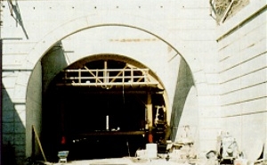 Berry Street portal with concrete formwork in position.