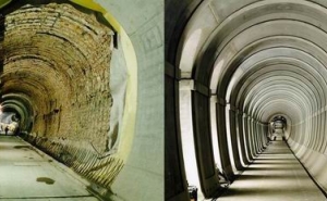 Figure 10. Tunnel under refurbishment and fully refurbished tunnel.
