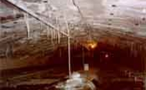 Fig. 6. Build-up of Icicles in the Air Duct of Lehigh Tunnel No. 1.