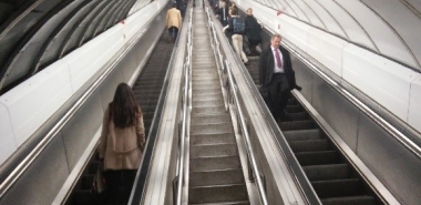 Existing escalator at Bank Station