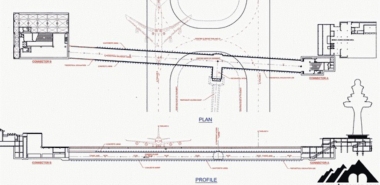 The new tunnel in relation to the airport taxiways 